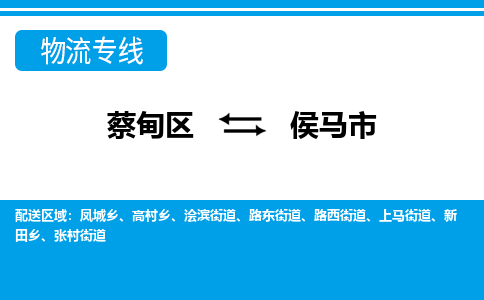 蔡甸区到侯马市物流专线直达运输