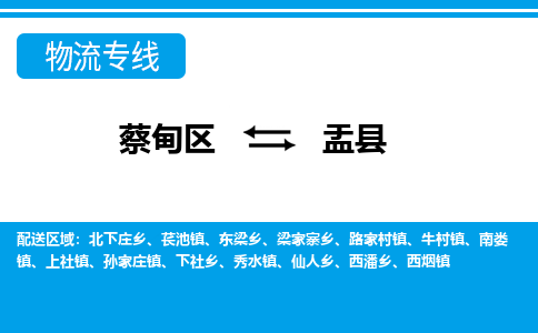 蔡甸区到盂县物流专线直达运输