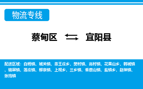 蔡甸区到宜阳县物流专线直达运输