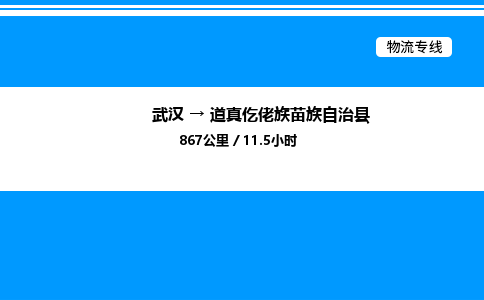 武汉到道真仡佬族苗族自治县物流专线直达运输 武汉到道真仡佬族苗族自治县物流专线直达运输