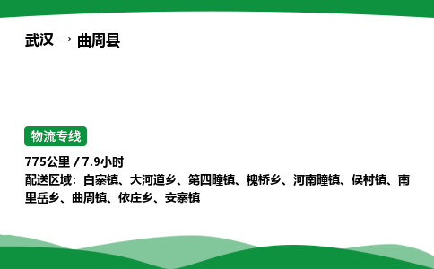 武汉至曲周县货运公司_武汉到曲周县物流_武汉至曲周县物流专线