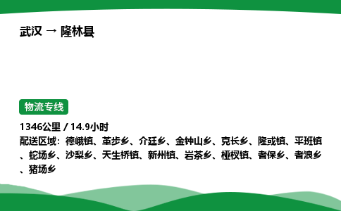 武汉至隆林县货运公司_武汉到隆林县物流_武汉至隆林县物流专线