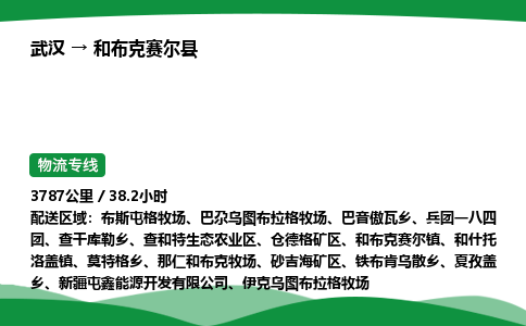 武汉至和布克赛尔县货运公司_武汉到和布克赛尔县物流_武汉至和布克赛尔县物流专线